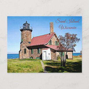 Sand Island, Wisconsin Light House Photo Carte pos