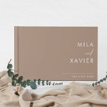 Sand & Ivory | Modern Minimal Wedding Guestbook<br><div class="desc">This simply elegant wedding guest book features modern minimal sans serif typography and delivers only the information that serves a purpose. Collect your loved ones sentiments with our chic and simple tuscan terracotta collection.</div>