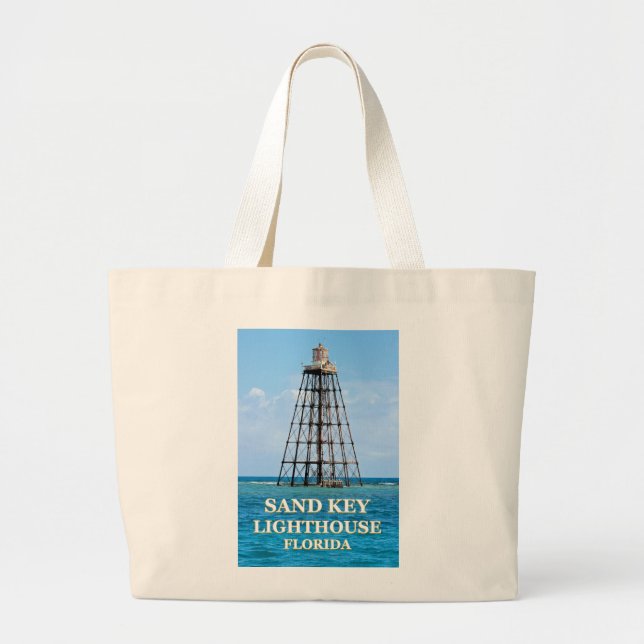 Sand Key Lighthouse, Florida Jumbo Tote Bag (Front)