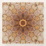 Sand Mandala Pattern with Star Center Coaster<br><div class="desc">Sand Mandala coaster pattern starting with a star at the center and radiating outwards.</div>