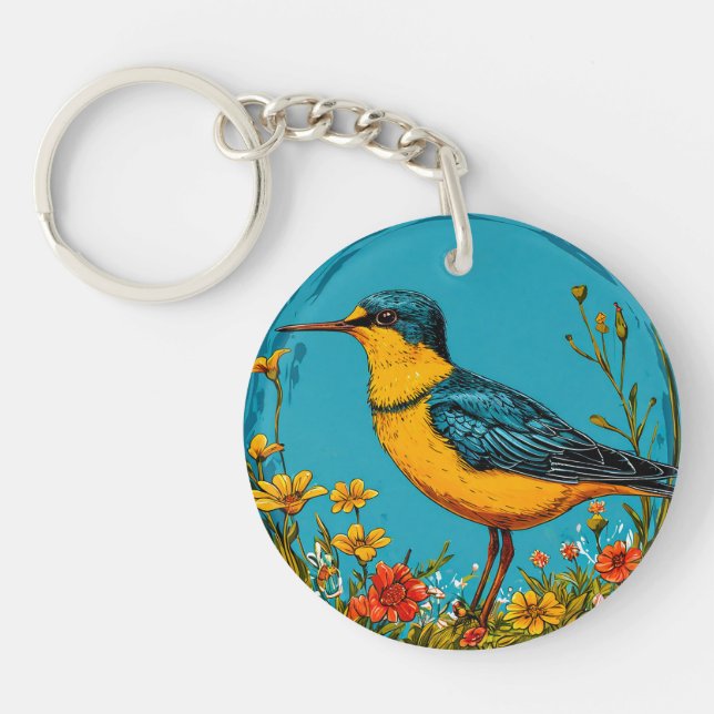 Sand martin bird keychain (Front)