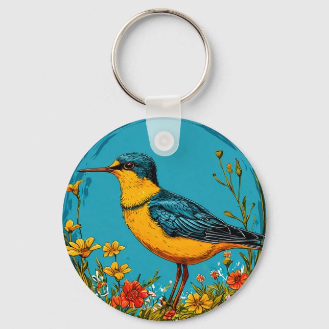 Sand martin bird keychain (Front)