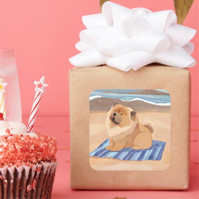SAND N' SEA  Chow Chow dog stickers (Party)