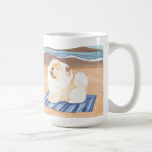 SAND N' SEA  Cream Chow Chow dog  Coffee Mug