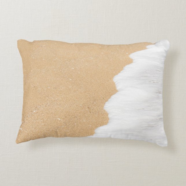 Sand of the beach decorative pillow (Back)