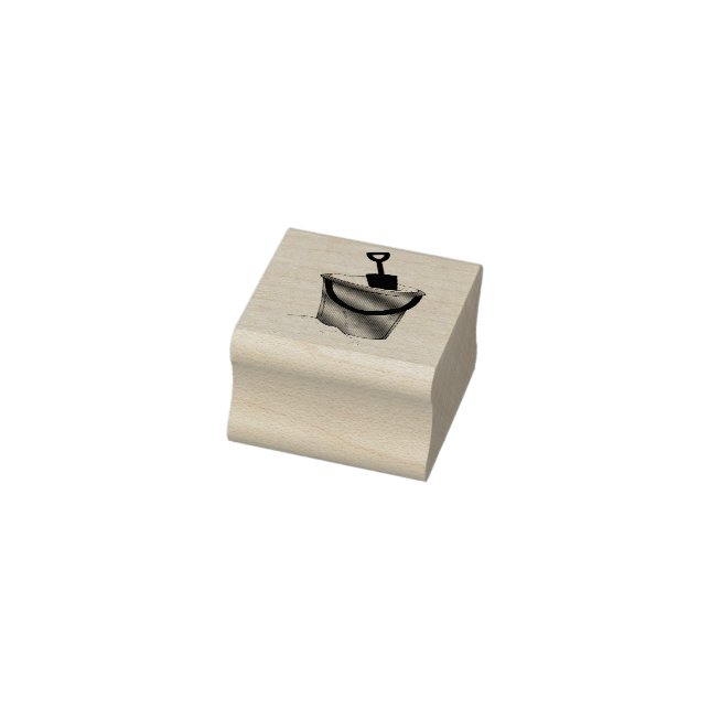 Sand Pail Bucket Shovel Beach Toys Rubber Stamp (Stamp)