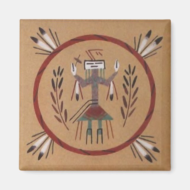 Sand Painting Native American Tribal Magnet (Front)