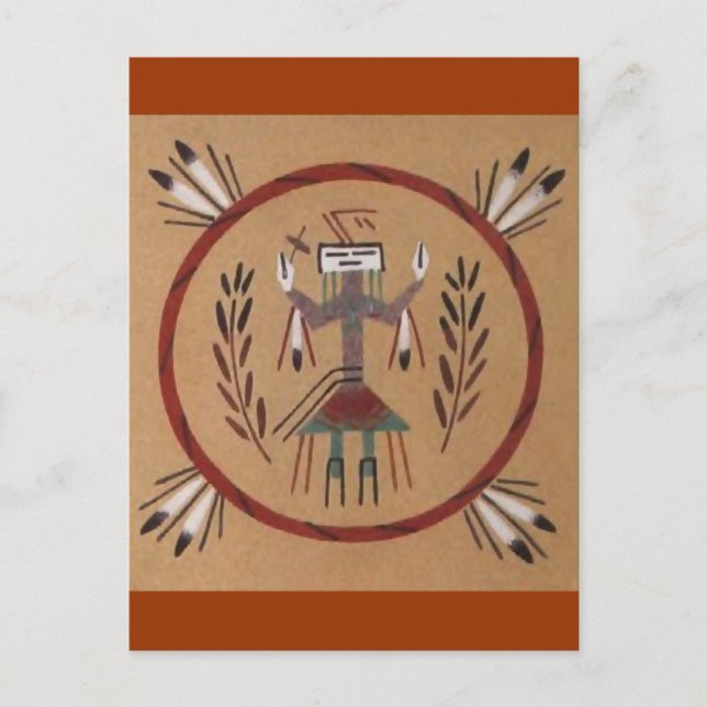 Sand Painting Native American Tribal Postcard (Front)