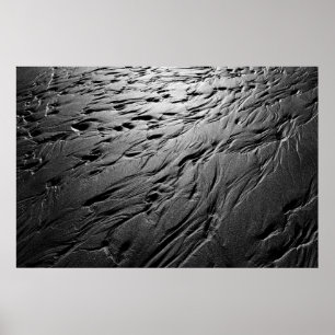 Sand patterns on a beach poster