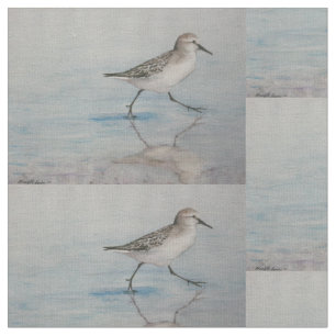 Sand Piper Bird Art Fabric