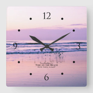 Sand Pipers at Dawn on the Ocean Beach Clock