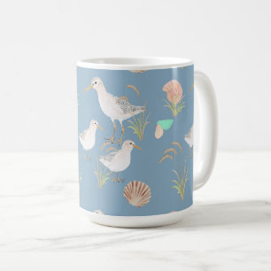 Sand Pipers Sea Grass Seashells Coffee Mug