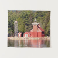 Sand Point Lighthouse Baraga tapestry