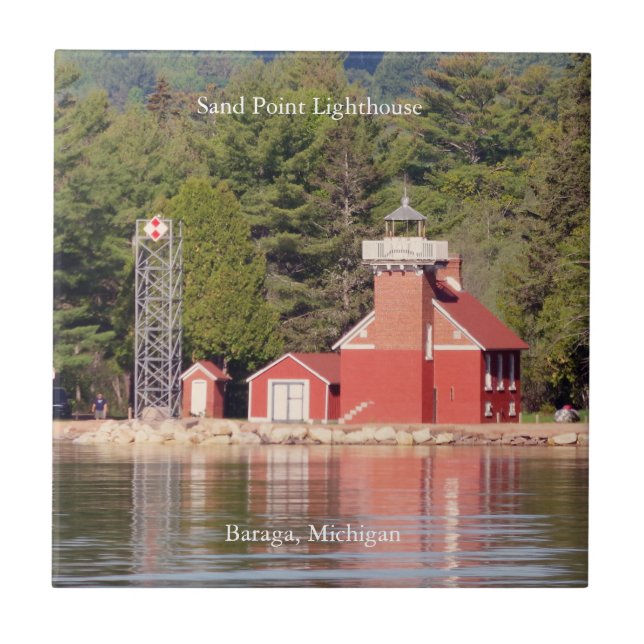 Sand Point Lighthouse Baraga tile (Front)