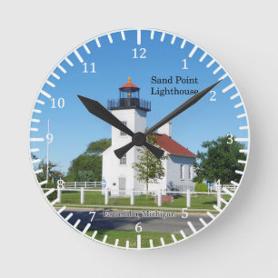 Sand Point Lighthouse Escanaba clock