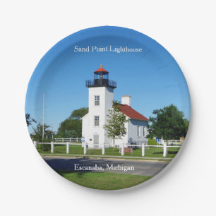 Sand Point Lighthouse paper plate