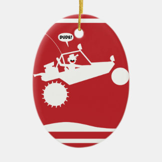 SAND RAIL AIR Warning Signs Ceramic Ornament