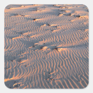 sand ripples square sticker