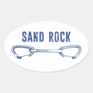 Sand Rock Alabama Rock Climbing Quickdraw Oval Sticker