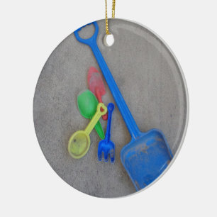 Sand Scoops, Kids Playground Beach Summer Ceramic Ornament