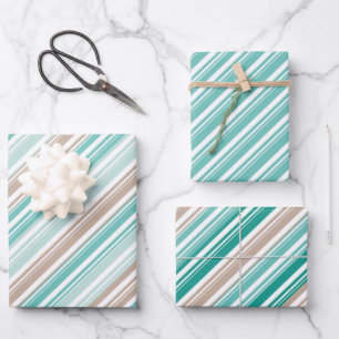 Sand & Sea 2 Candy Cane Stripe Holiday Wrapping Paper Sheet