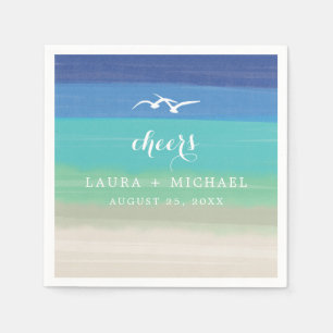 Sand, Sea and Seagulls Wedding Napkin