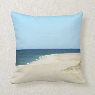 Sand, Sea, and Sky on Cape Cod Throw Pillow