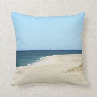 Sand, Sea, and Sky on Cape Cod Throw Pillow