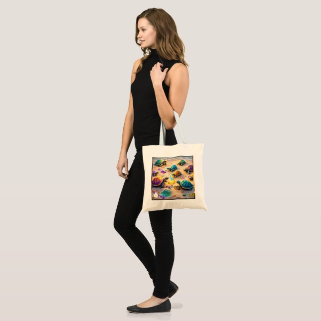 "Sand, Sea, and Turtles" Tote Bag (Front (Model))