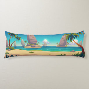 Sand sea beach Body Pillow