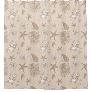 Sand seashell pattern on ivory