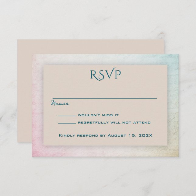 Sand Tan Simple Attendance RSVP (Front/Back)