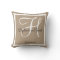 Sand tan taupe custom Wedding keepsake pillow