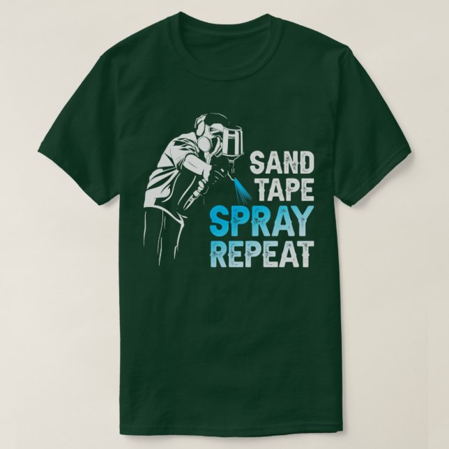 Sand Tape Spray Repeat  T-Shirt (Design Front)