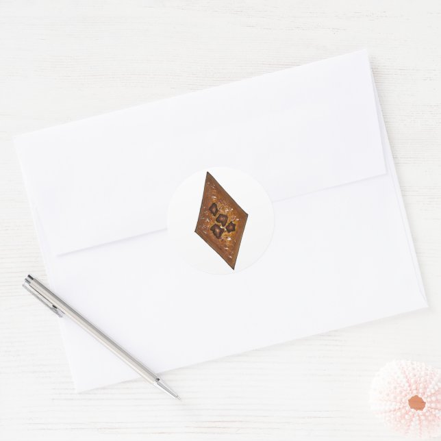 Sand Tart Christmas Cookie Cinnamon Sugar Holiday Classic Round Sticker (Envelope)