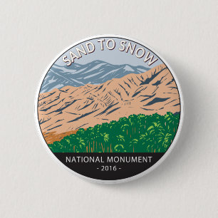 Sand to Snow National Monument California Vintage  2 Inch Round Button