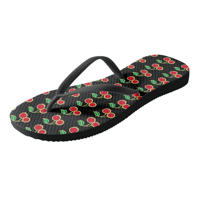 Sandales de tongs de cerise (Incliné)