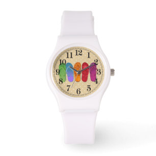 Sandals flip-flops beach party watch