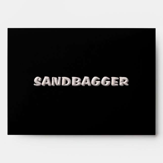Sandbagger black standard envelopes centre (Front)