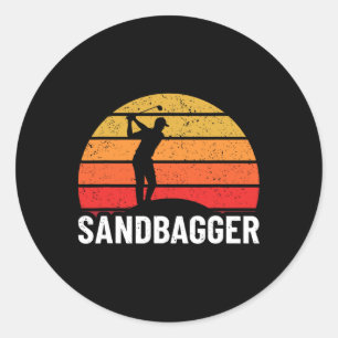 Sandbagger Golf Design - Sandbagger  Classic Round Sticker