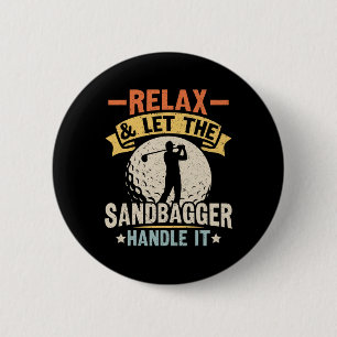 Sandbagger Golf Sandbagger 2 Inch Round Button