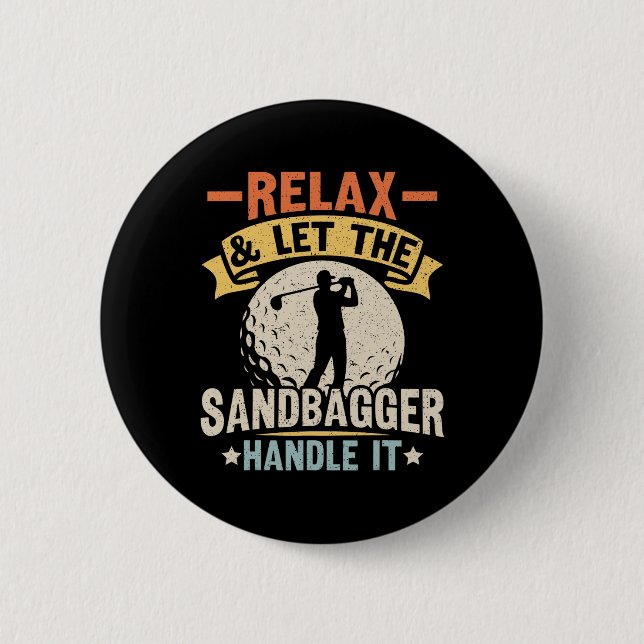 Sandbagger Golf Sandbagger  2 Inch Round Button (Front)