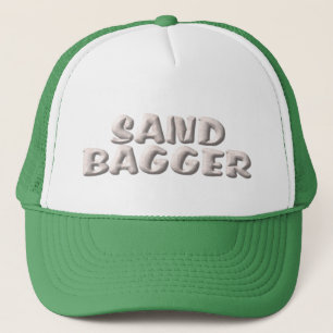 Sandbagger green trucker hat