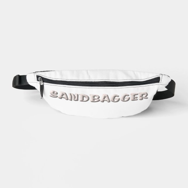 Sandbagger white fanny pack (Front)