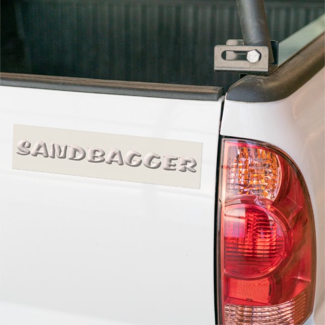 Sandbagger white sands bumper sticker (On Truck)