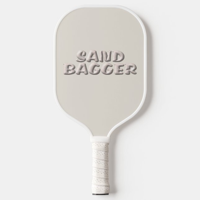 Sandbagger white sands white pickleball paddle (Front)