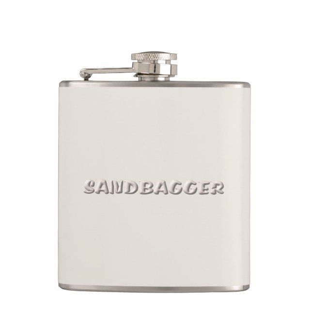Sandbagger white sands wrapped flask (Front)
