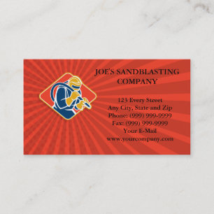 Sandblaster Sandblasting Hose Retro Business Card