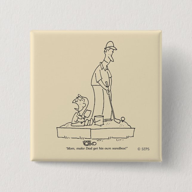 Sandbox 2 Inch Square Button (Front)