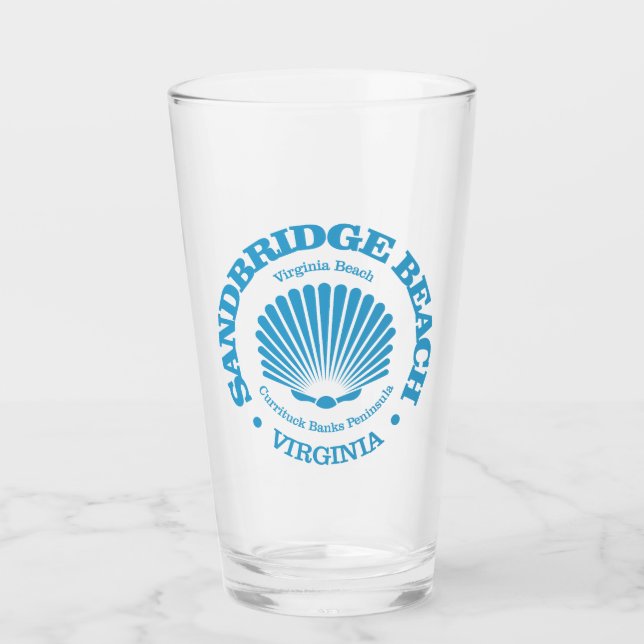 Sandbridge Beach (seashell) Glass (Front)